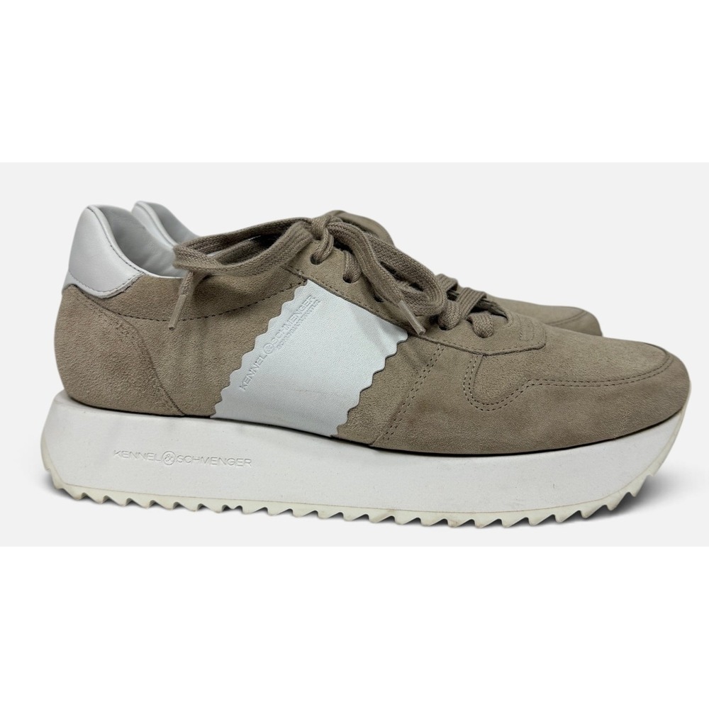 Kennel & Schmenger Sneakers‎ Womens US 8 Taupe Suede Platform Lace Up